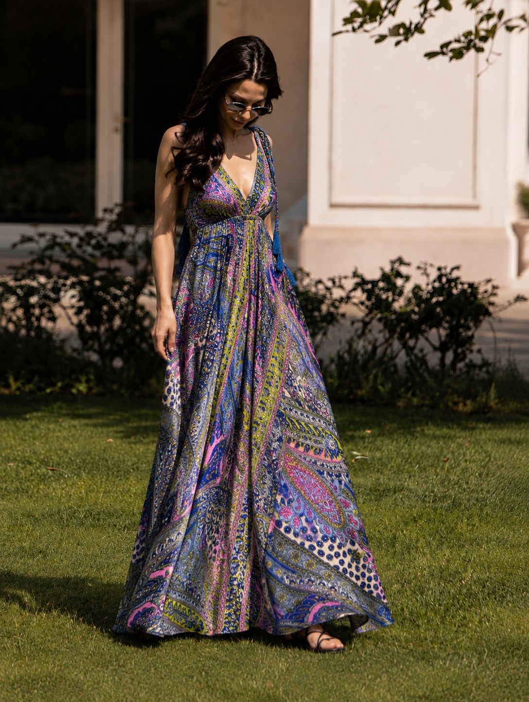 Abito lungo donna fantasia Paisley