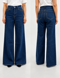 Jeans Donna Gamba Larga- Lavaggio scuro