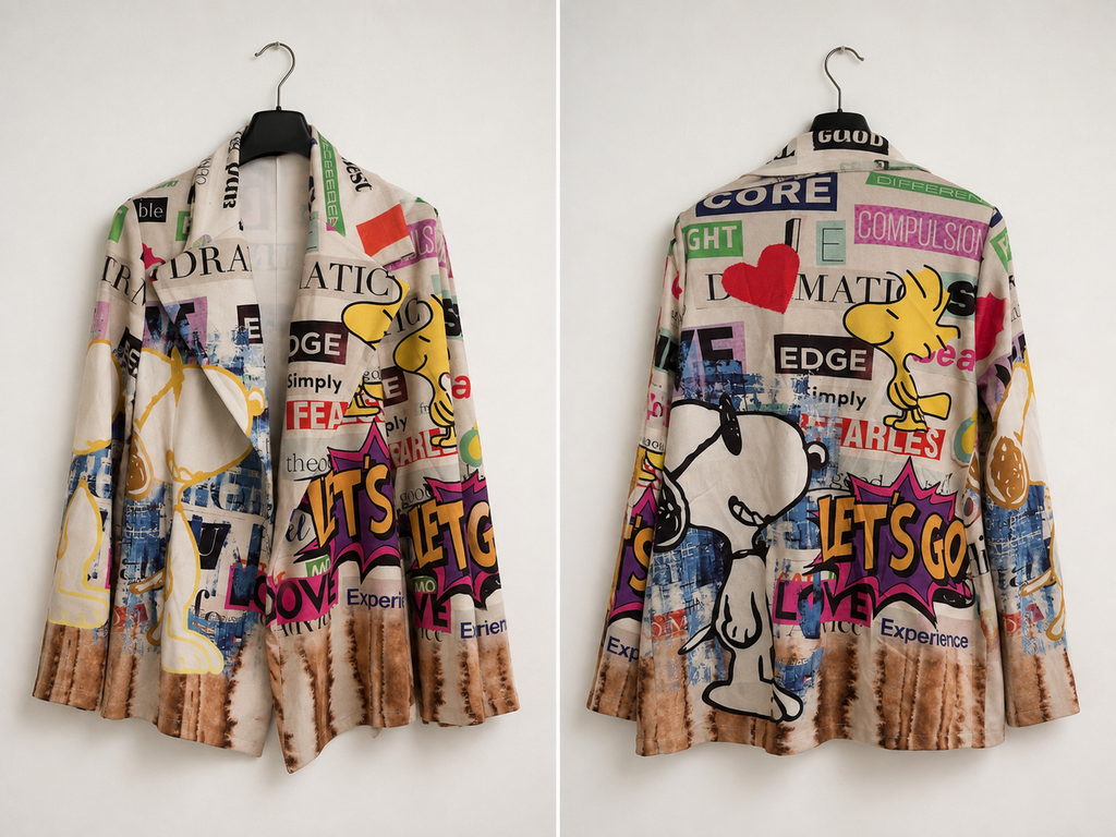 Blazer con stampa cartoon