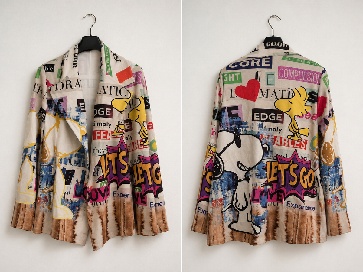 Blazer con stampa cartoon