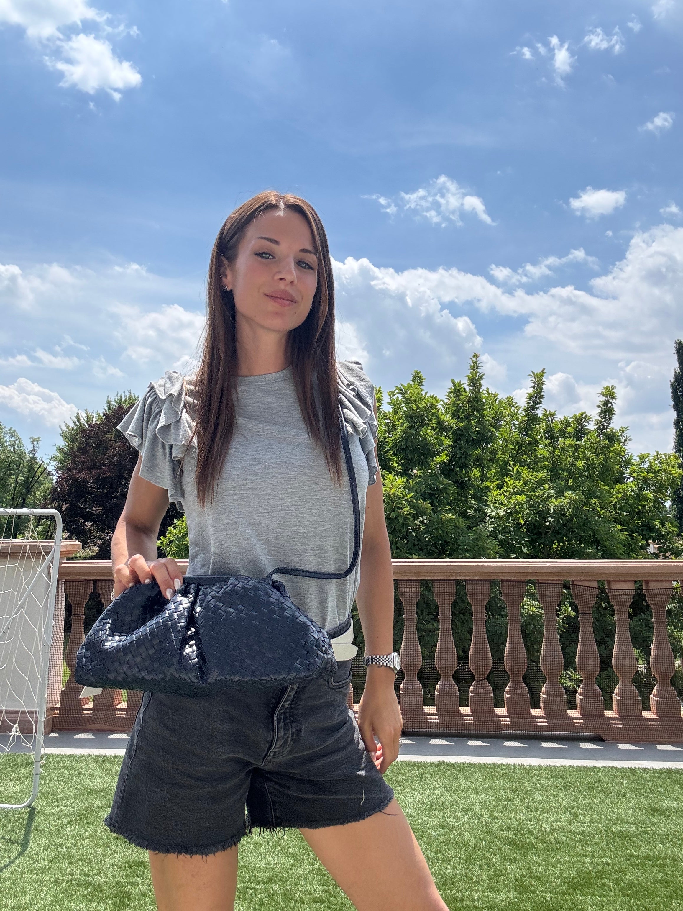 Borsa tracolla intrecciata