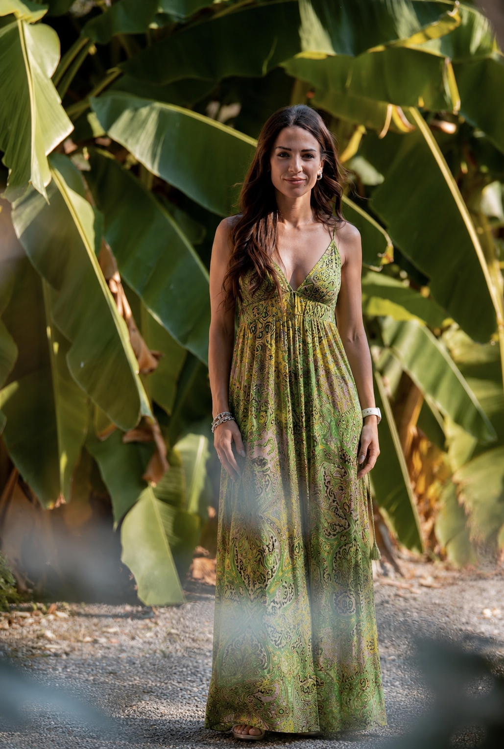 Abito lungo donna fantasia Paisley