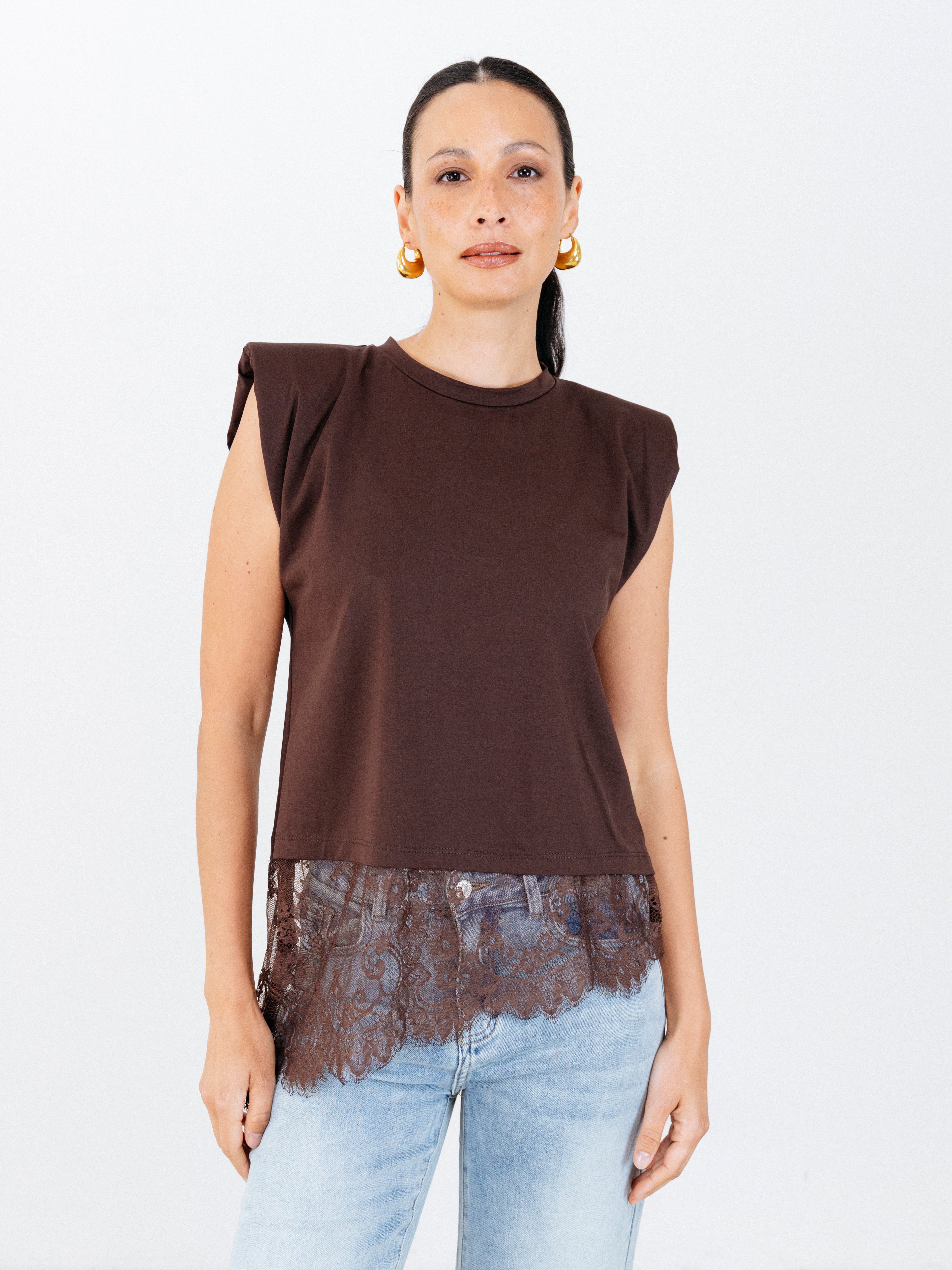 T-Shirt con pizzo