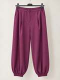 Pantalone Balloon ZOE – Vita Alta con Pinces e Fondo Arricciato