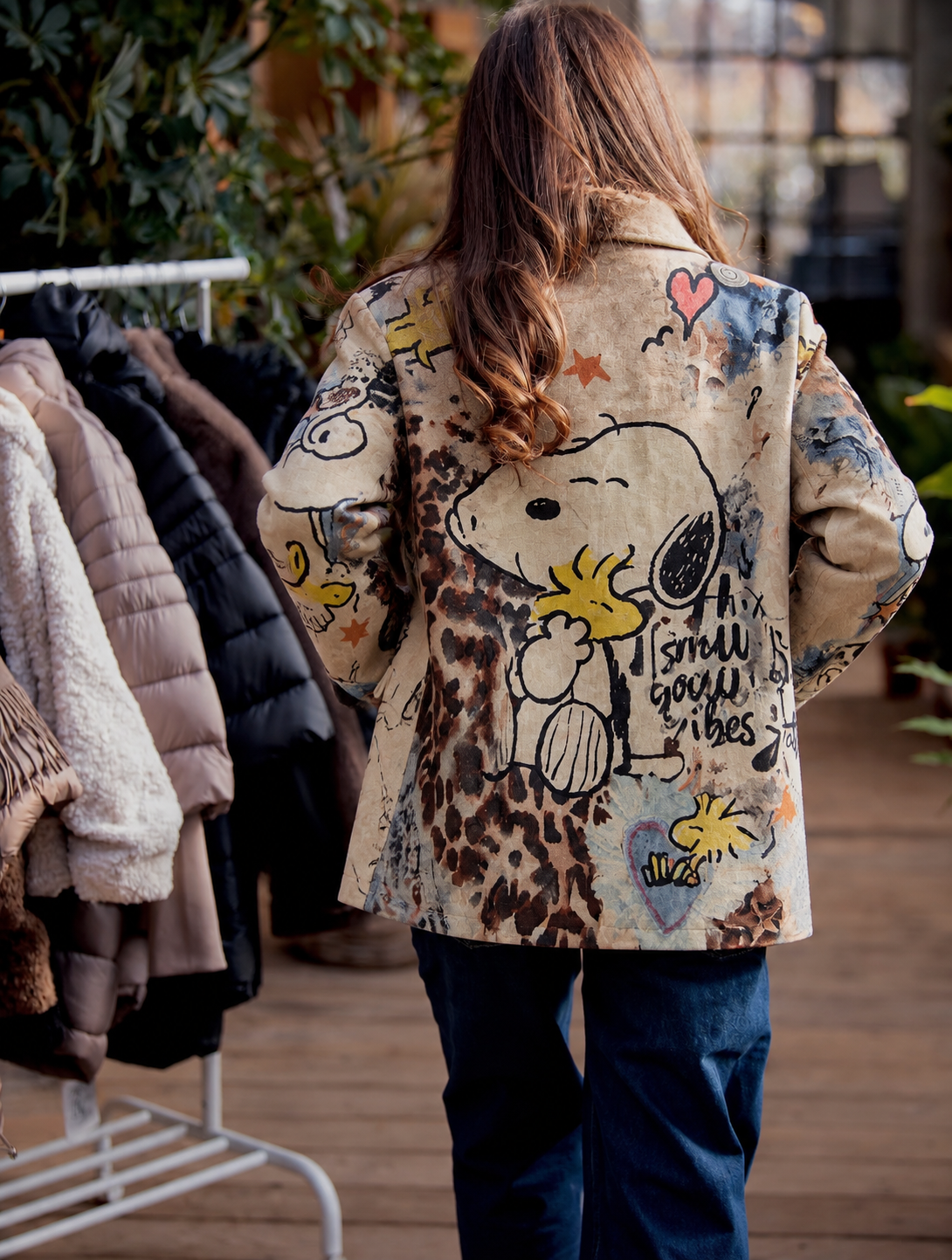 Blazer con stampa cartoon