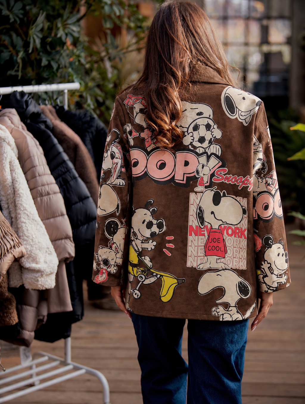 Blazer con stampa cartoon