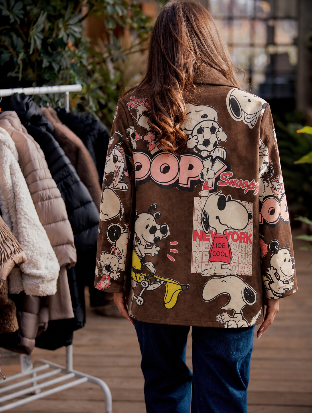 Blazer con stampa cartoon