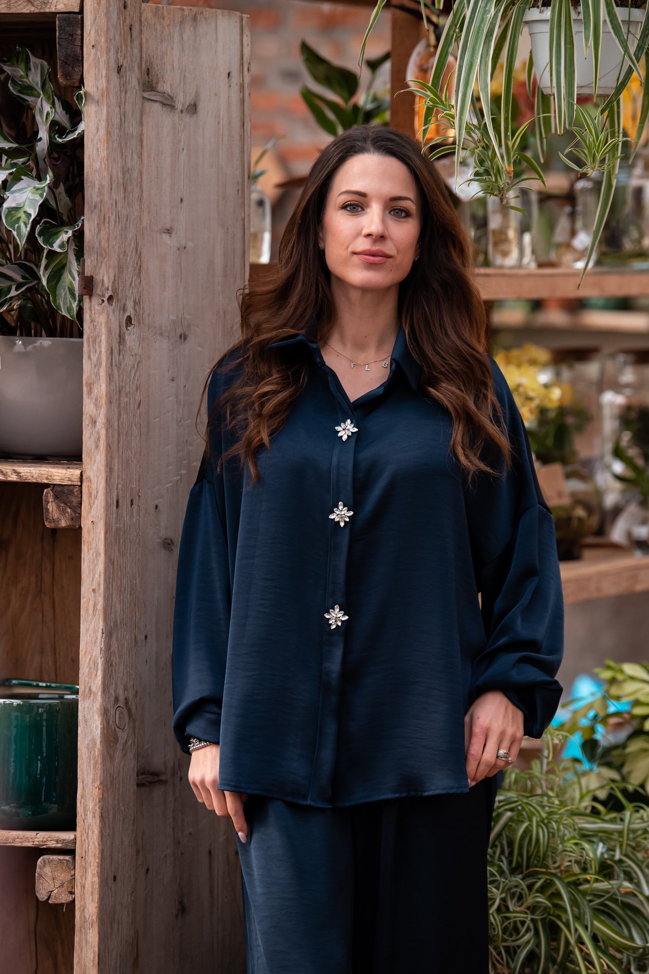 Completo Donna con bottoni gioiello tg unica
