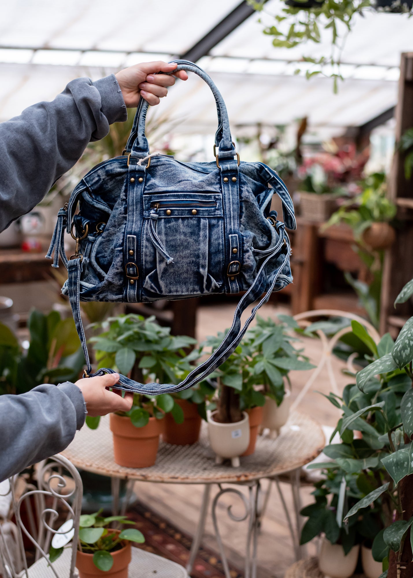 Borsa in denim lavato - Urban Vintage Style