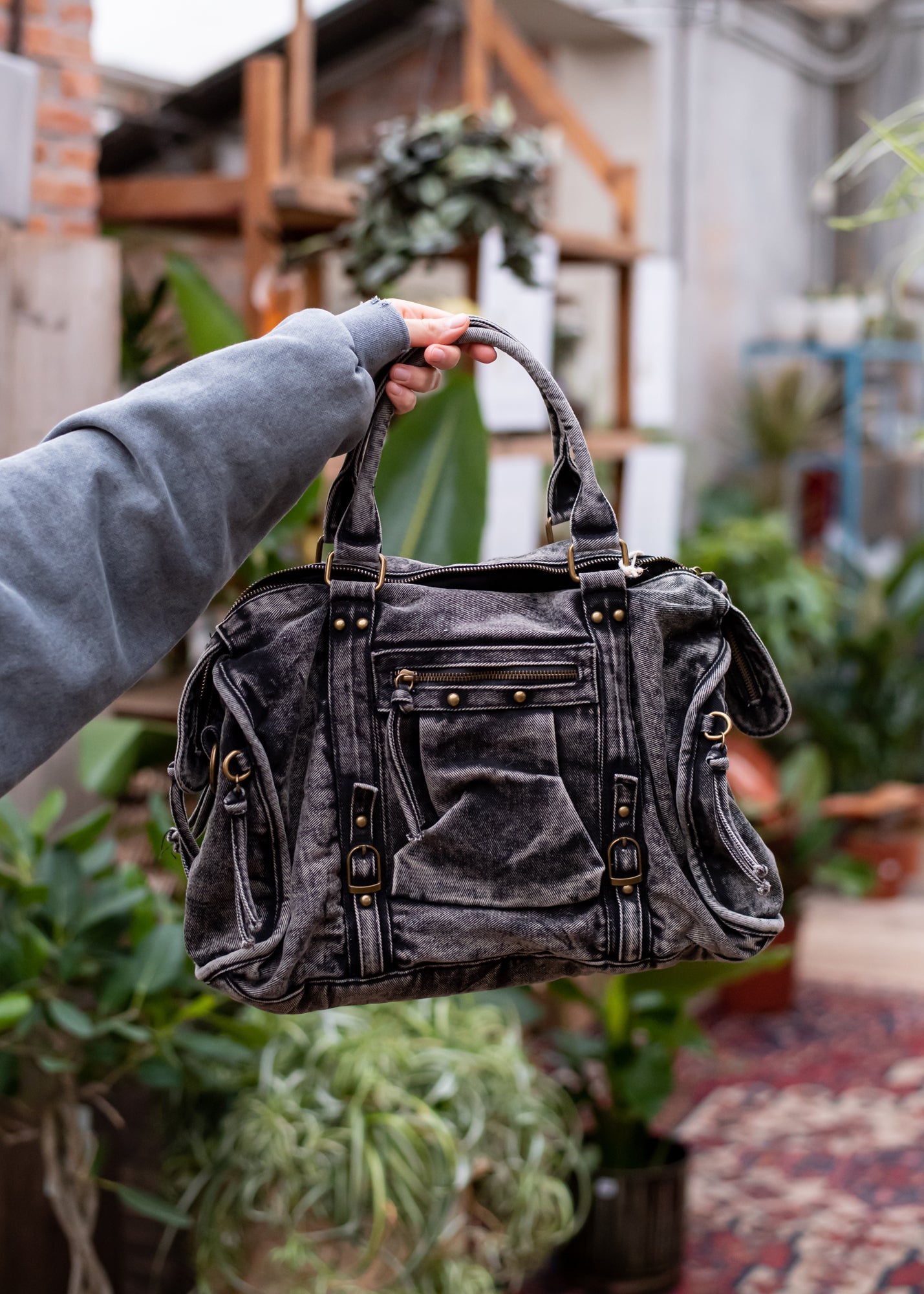 Borsa in denim lavato - Urban Vintage Style