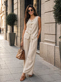 Completo in Lino Top e Pantalone