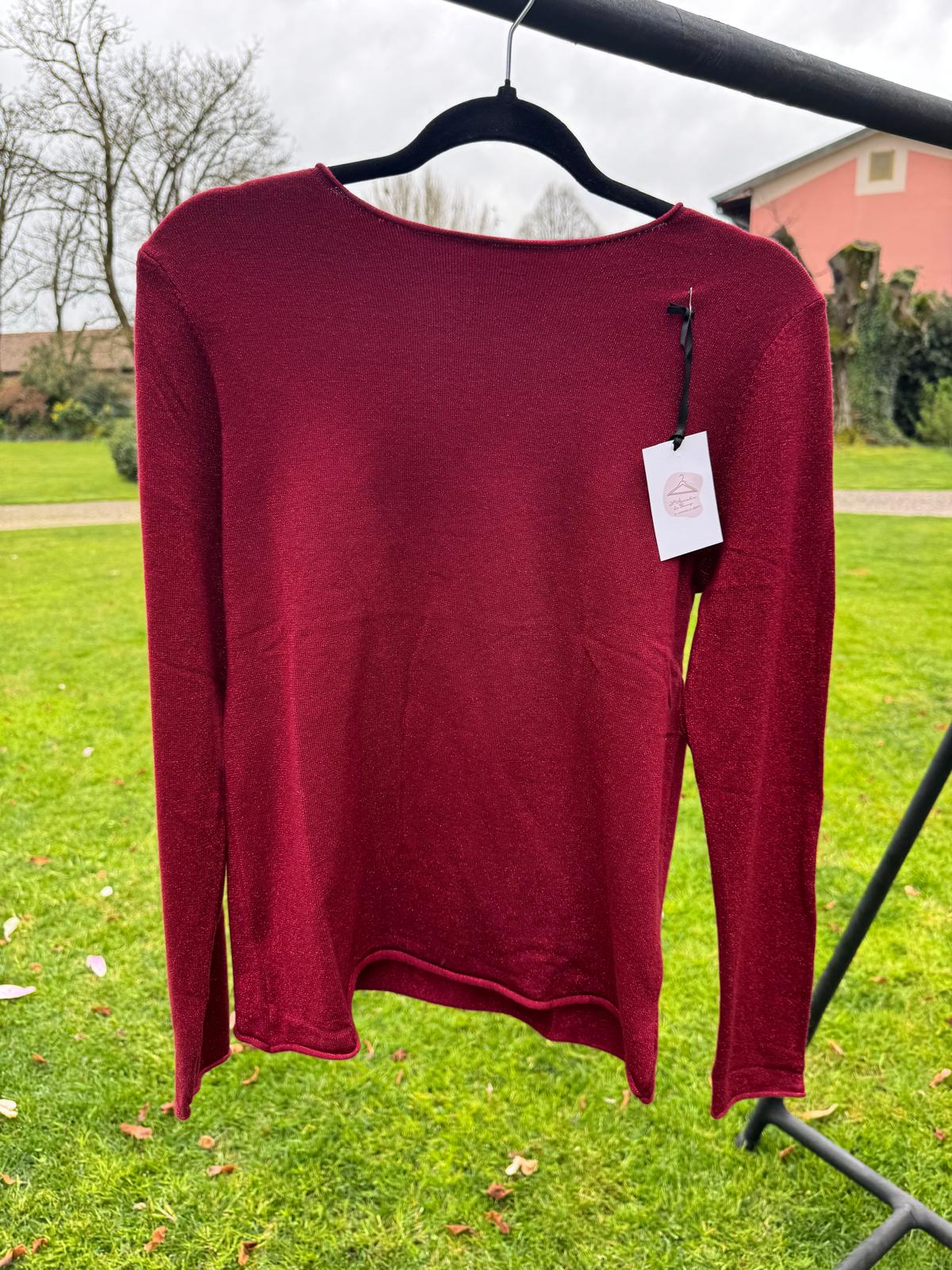 Maglia fine con scollo a barca