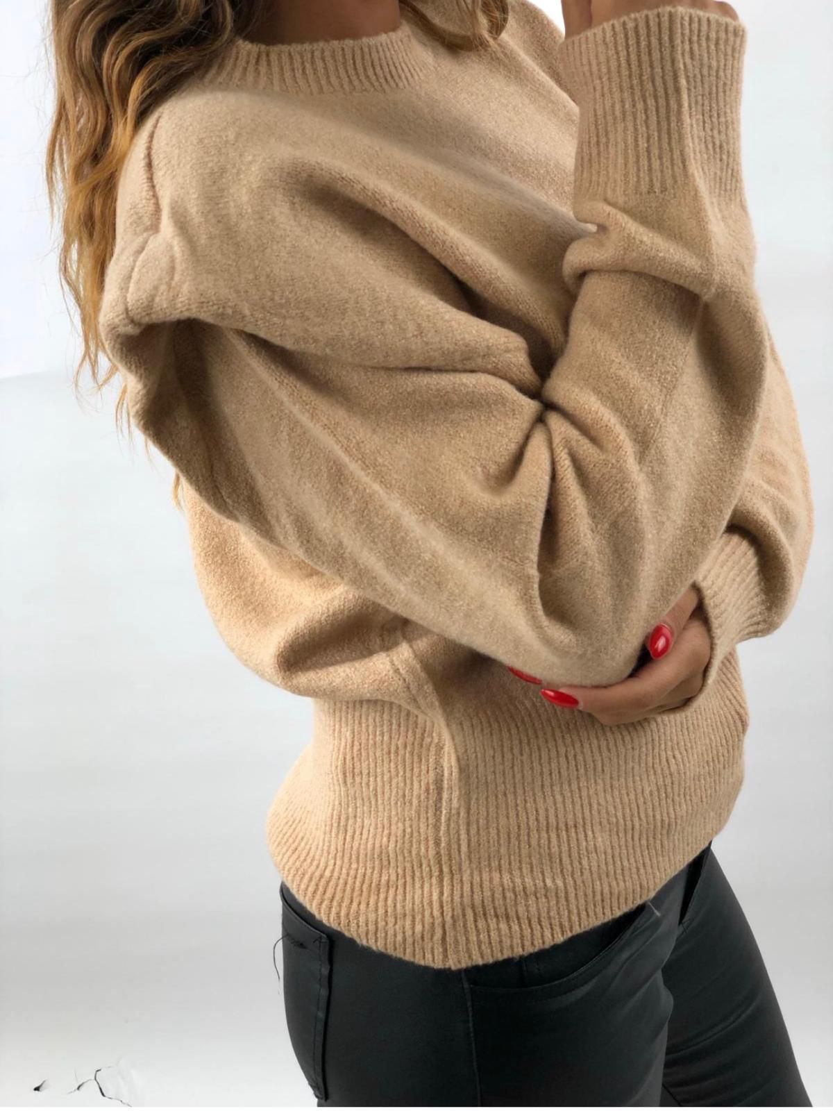 Pull in maglia Soft Beige-Sabbia