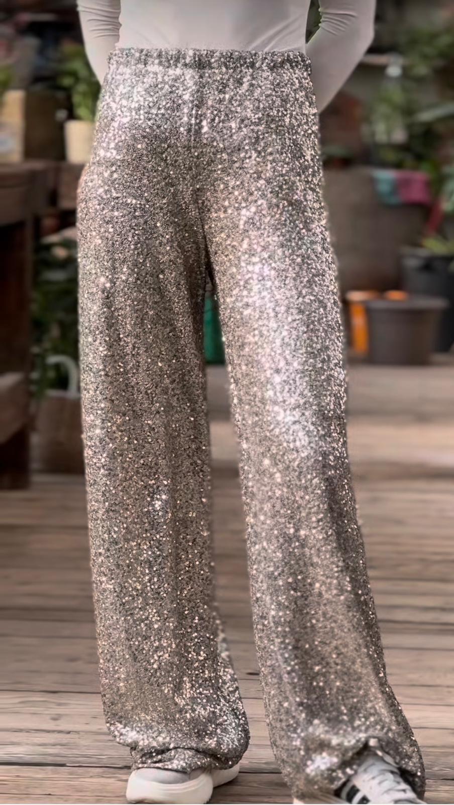 Pantaloni paillettes